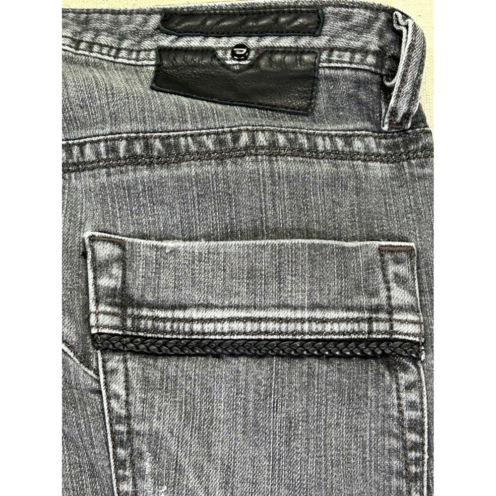 DIESEL THICAR Men's 32 Black Denim Jeans MADE IN ITALY Stretch Selvedge 008JL - Picture 12 of 13
